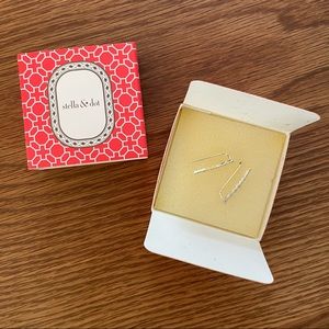 Stella & Dot silver crystal ear cuff earrings. (Never worn)